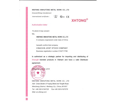 Chứng nhận Nsx Xhtong